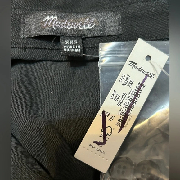 NWT Madewell Lusterweave Hartfield Crop Shirt in size XXS - Picture 7 of 7